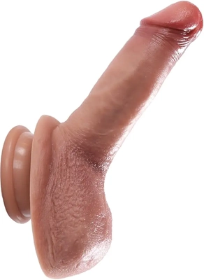 I found soft exterior, firm core, easy cleaning, strong suction, flexible, comfortable.