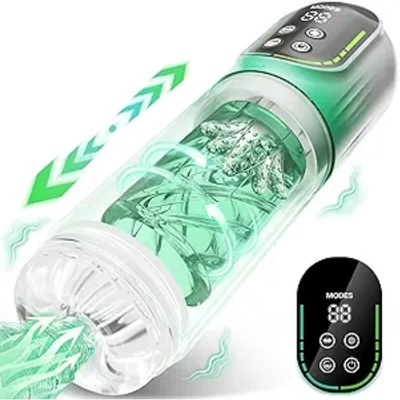 I enjoy this automatic male masturbator's thrusting, suction, waterproof design, and cleanup.