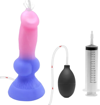 My soft sturdy squirting dildo feels fun, not too big, and enjoyable.