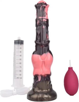 I love this flexible squirting horse dildo for anal and oral practice.