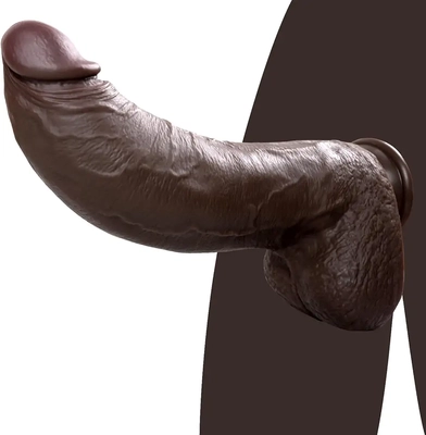 Thick, firm, realistic suction dildo that fills you completely and feels amazing.