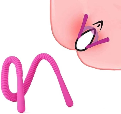 Interesting device with ridges for G-spot fun; softer feel desired for play.