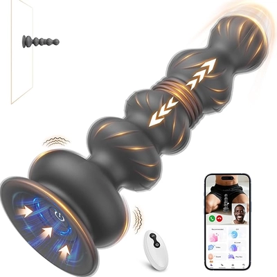Amazing 8-in-1 anal beads with strong thrusting and vibration for deep satisfaction.