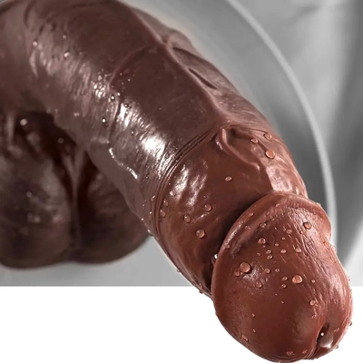 My huge curved dildo is super soft, sturdy, with strong suction for hands-free fun.