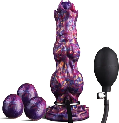 Soft silicone, pump, and egg release delivered a fun, surprising, and satisfying play.