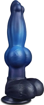 Firm knotted dildo with strong suction cup, easy insertion, and satisfying pop