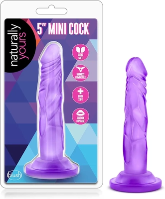 Comfortable small dildo with strong suction; perfect for sensitive beginners.