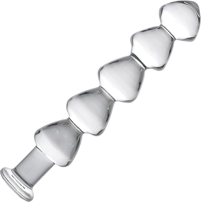 This grooved glass toy with bulbous shape gives me amazing deep sensations and intense pleasure.