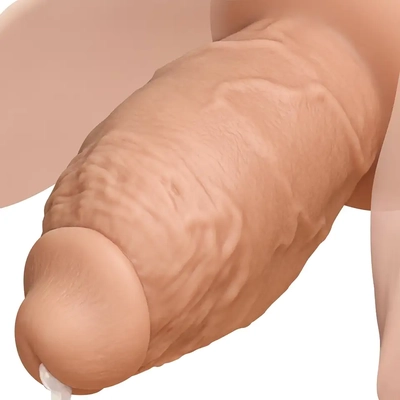 Soft yet filling, this huge dildo delivers intense stretch and comfort.