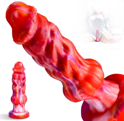 I love this true-to-size, sturdy, soft, flexible fantasy dildo for comfort.