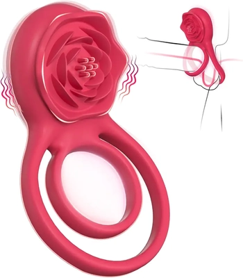 App controlled rose cock ring gives her powerful orgasms quickly and easily.