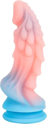 This flexible, meaty dildo with bumps and curved shaft delivers intense pleasure.