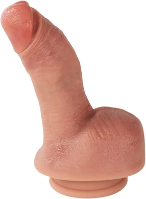 This short thick dildo feels sturdy, great suction, perfect for shower use.