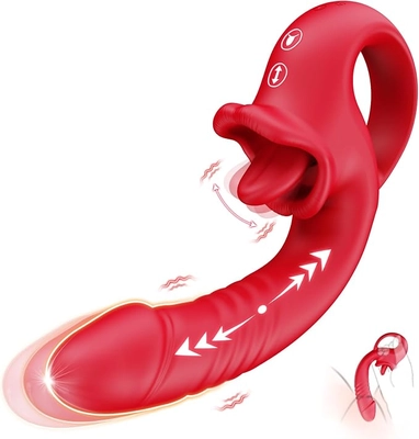 This rose vibrator's 10 thrusting and 10 licking modes gave me mind-blowing orgasms with soft silicone comfort. rose vibratorSex Toys