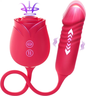 This unique rose toy combines suction and thrusting for my deepest G-spot and clit orgasms ever.