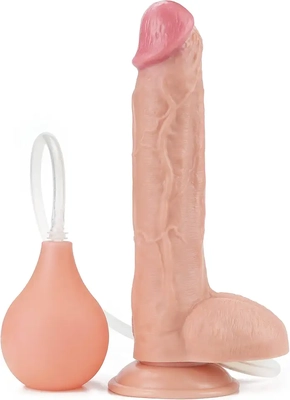 Fixed floppy squirting dildo with steel tube; now rigid, wife's favorite.