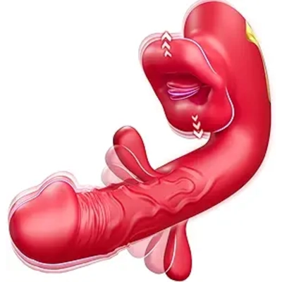 Tongue licking, suction, flapping gave amazing new sensations; keep towel ready