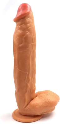 Realistic feel, firm yet lifelike, huge balls, strong suction cup, perfect for size-up challenges.