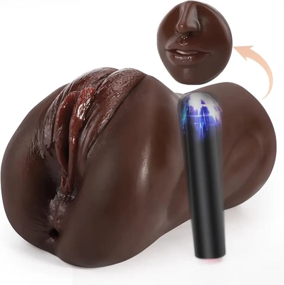 This realistic vibrating masturbator surprised us both; it's the best we've tried.