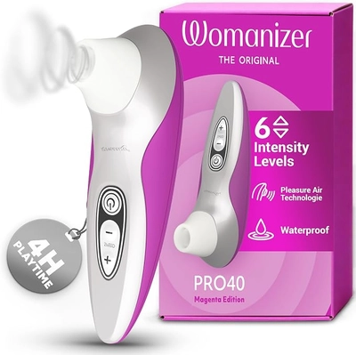 Womanizer Pro40 gave my girlfriend fast, intense orgasms; quiet, waterproof, rechargeable, ergonomic.