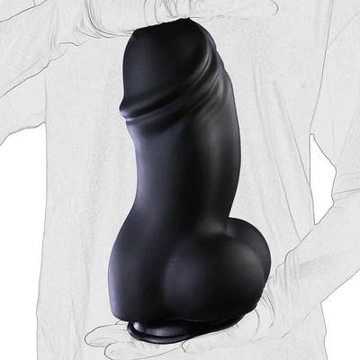 This huge dildo's thick girth truly tested me, but the intense stretch felt amazing.