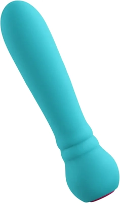 Quiet, soft, compact vibrator with many modes, easy recharge, and comfortable hold.