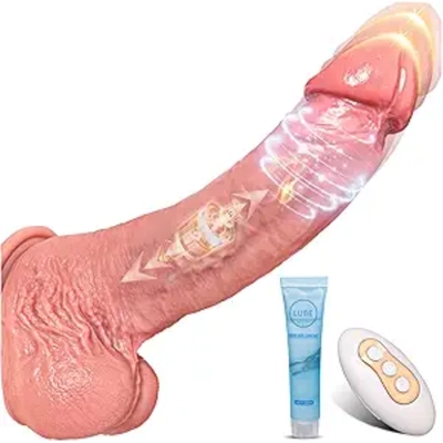 I'm amazed by this realistic multifunction thrusting dildo; perfect pleasure, hope durable.