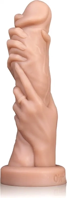 I love this toy, firm silicone, ideal girth, textured fingers, and ripples.