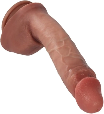 Huge, realistic Lossless dildo with suction cup; just right feel, truly fulfilling.
